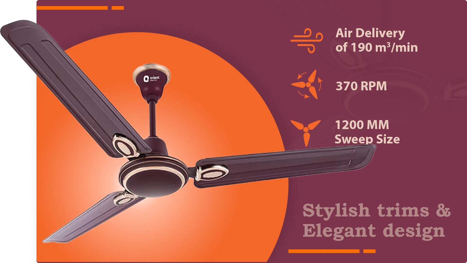 Orient Electric Pacific Air Decor 1200mm Decorative Ceiling Fan Review
